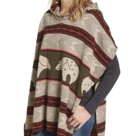 Pendleton ultimate cozy kit: hooded poncho & socks: cosmic bears motif one size - Picture 6 of 7
